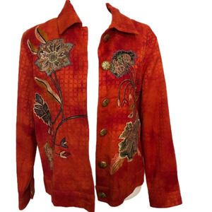 Alex Kim Embroidered Button Down Jacket, like new